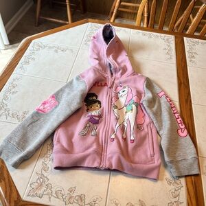 New with out tags Toddler, girl, Nella, the princess knight hooded, zip jacket